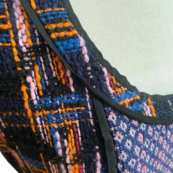 Rachel Rachel Roy Purple Navy Geometric Zip Front Knit Mini Dress Size 6 - Picture 7 of 16